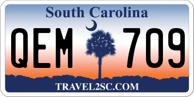 SC license plate QEM709