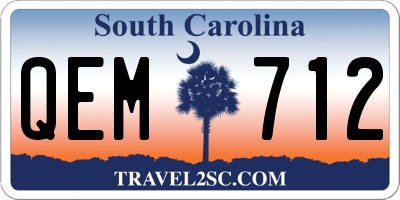 SC license plate QEM712