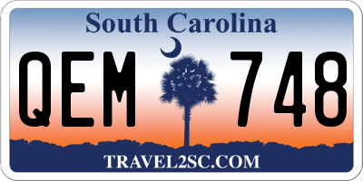 SC license plate QEM748