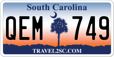 SC license plate QEM749