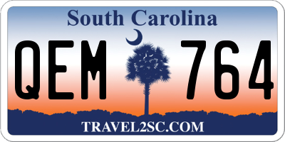 SC license plate QEM764