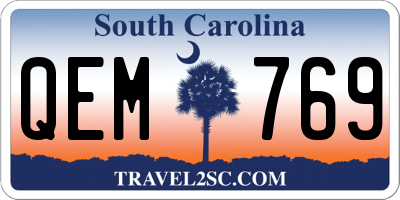 SC license plate QEM769