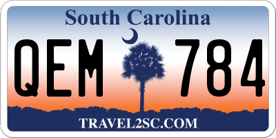 SC license plate QEM784