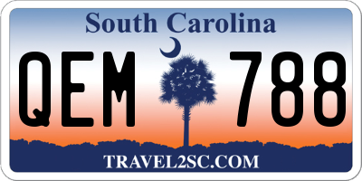 SC license plate QEM788