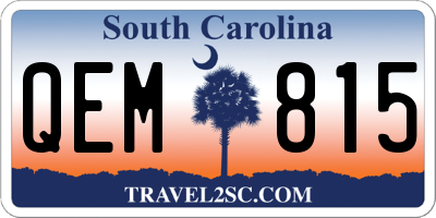 SC license plate QEM815