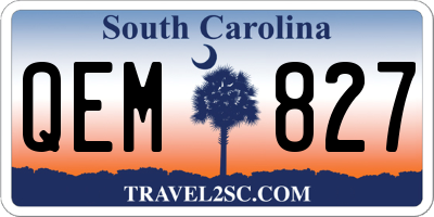 SC license plate QEM827