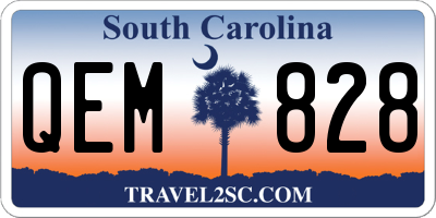 SC license plate QEM828