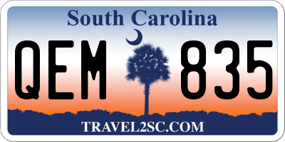 SC license plate QEM835