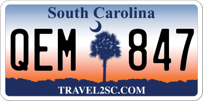 SC license plate QEM847