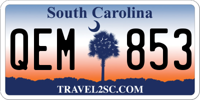 SC license plate QEM853