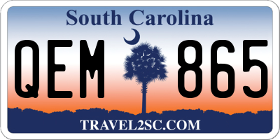 SC license plate QEM865