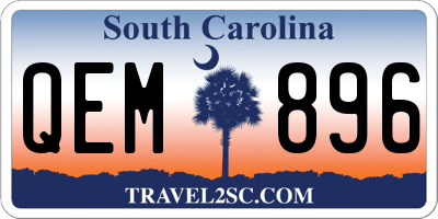 SC license plate QEM896