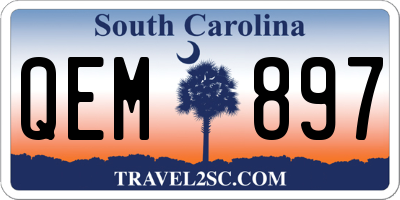 SC license plate QEM897