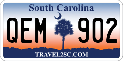 SC license plate QEM902