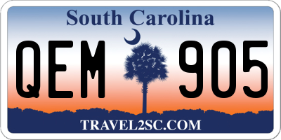 SC license plate QEM905