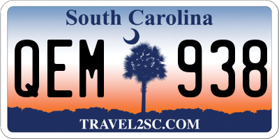SC license plate QEM938