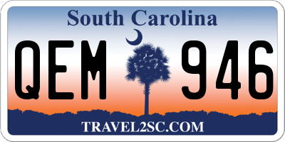 SC license plate QEM946