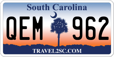 SC license plate QEM962