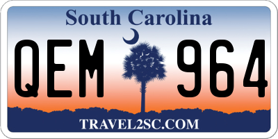 SC license plate QEM964