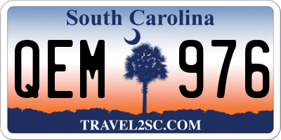SC license plate QEM976
