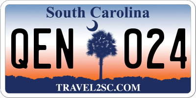 SC license plate QEN024