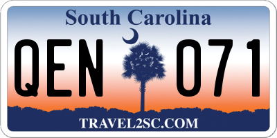 SC license plate QEN071
