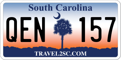 SC license plate QEN157