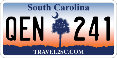 SC license plate QEN241