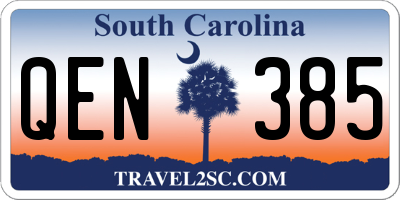 SC license plate QEN385