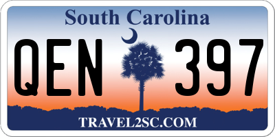 SC license plate QEN397