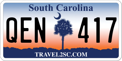 SC license plate QEN417