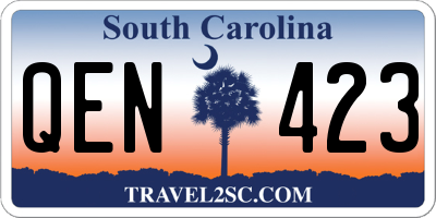 SC license plate QEN423