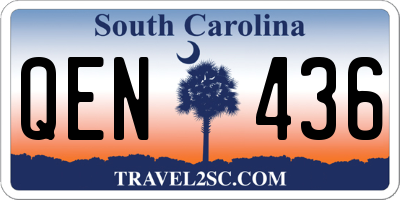 SC license plate QEN436