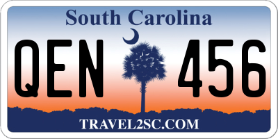 SC license plate QEN456