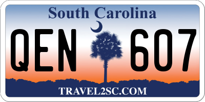 SC license plate QEN607