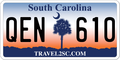 SC license plate QEN610