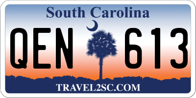 SC license plate QEN613