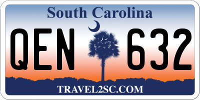 SC license plate QEN632