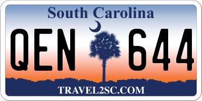 SC license plate QEN644