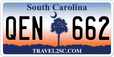 SC license plate QEN662