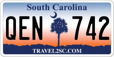 SC license plate QEN742