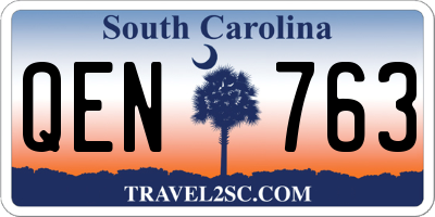 SC license plate QEN763