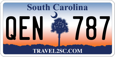 SC license plate QEN787