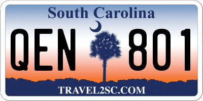 SC license plate QEN801