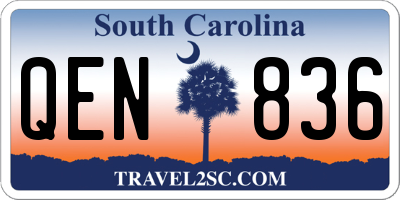 SC license plate QEN836