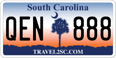 SC license plate QEN888
