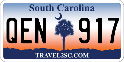 SC license plate QEN917