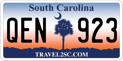 SC license plate QEN923