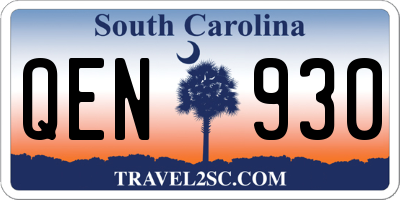 SC license plate QEN930