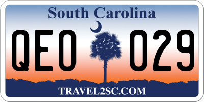 SC license plate QEO029
